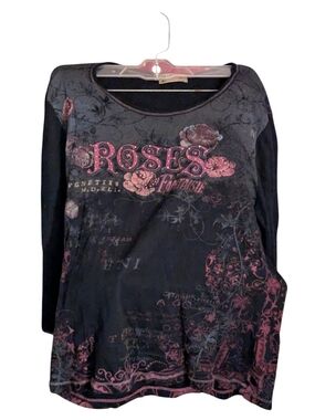 Blue Canyon Roses Shirt Size Large